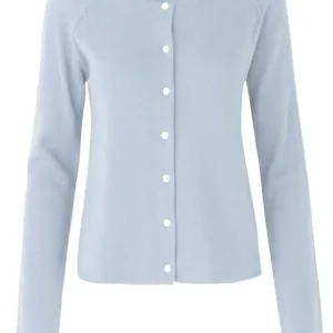 Cardigan i ull, Heather sky – Rosemunde