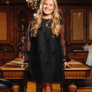 Molli LS-M, Bobble, Dress Black