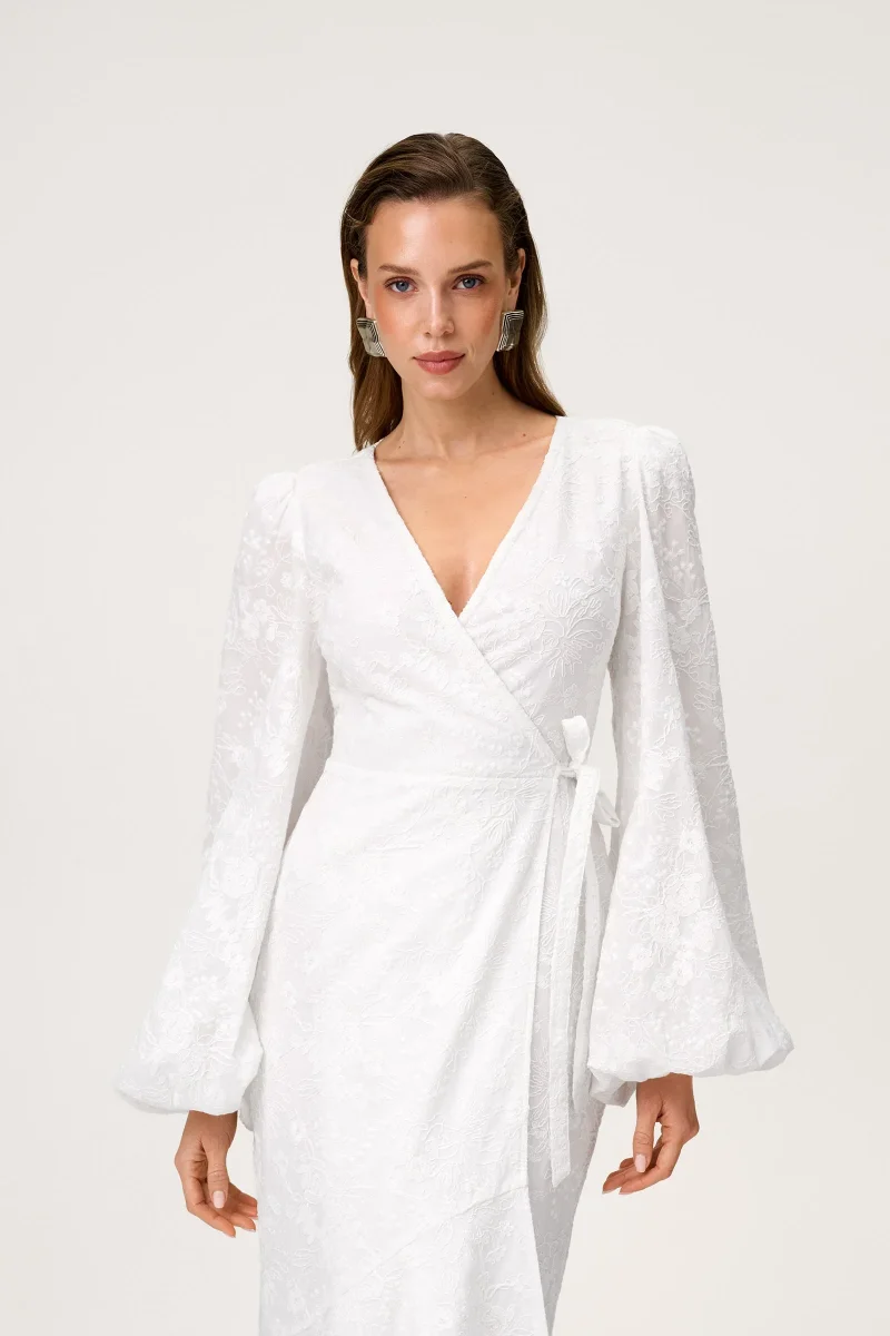 Portofino Maxi Dress White Embroidery - Image 5
