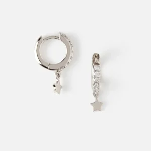Star Hoop Silver