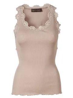 Silketopp, vintage lace. Farge: lys brun - Image 2