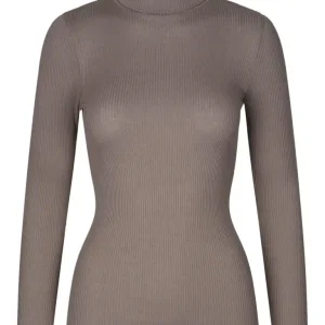TURTLENECK SILK BLOUSE FALCON – ROSEMUNDE