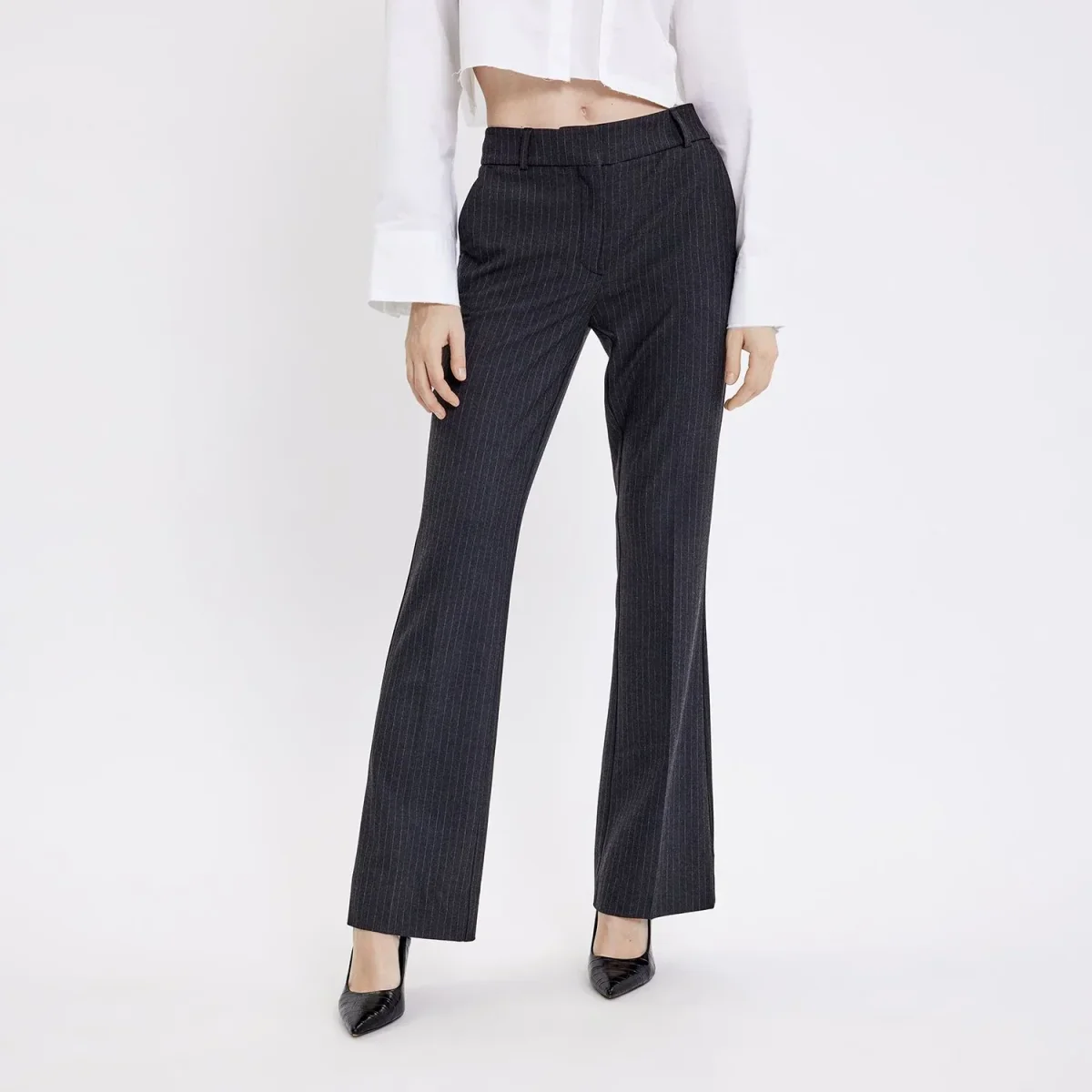 Clara 553 Charcoal Pinstripe - Image 2