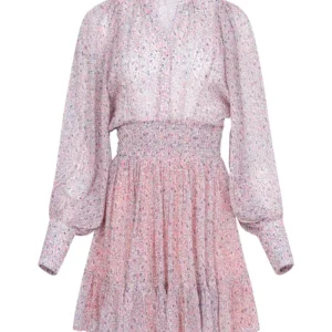 Georgette Mini Dress Vintage Daisies
