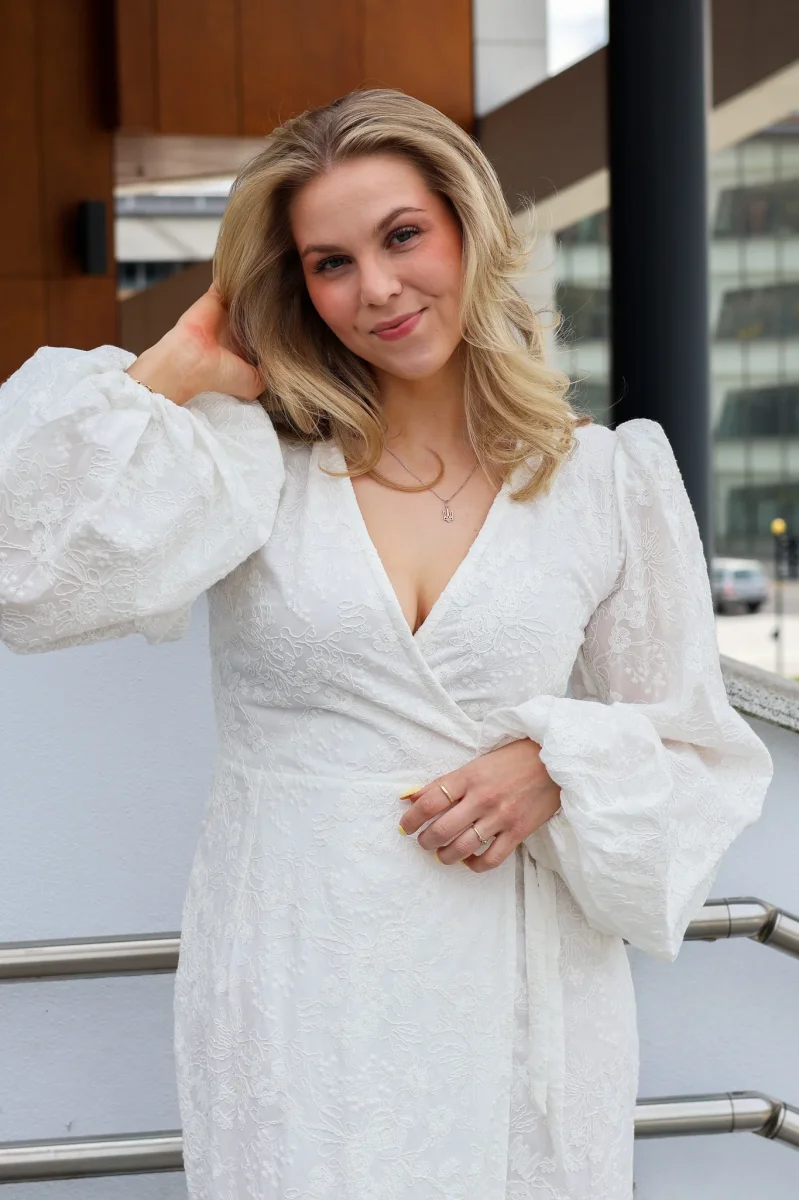 Portofino Maxi Dress White Embroidery - Image 4