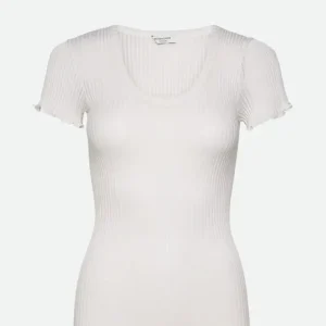 BELIZE SILK V-NECK NEW WHITE – ROSEMUNDE