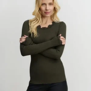 Babette Regular Lace T-shirt Forrest Night – ROSEMUNDE
