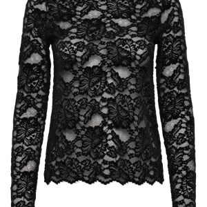 Dania Lace Boatneck Black – ROSEMUNDE