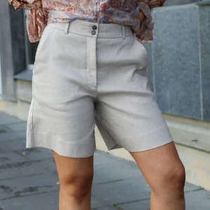 LauraFV Midi Shorts 769 Sand Linen
