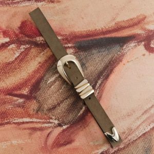 Azelia Leather belt, Taupe