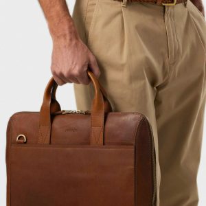 Gustav Computer Bag 15″, Brun