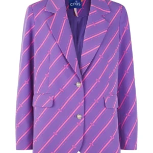 Amycras Blazer Mono Stripe Purple