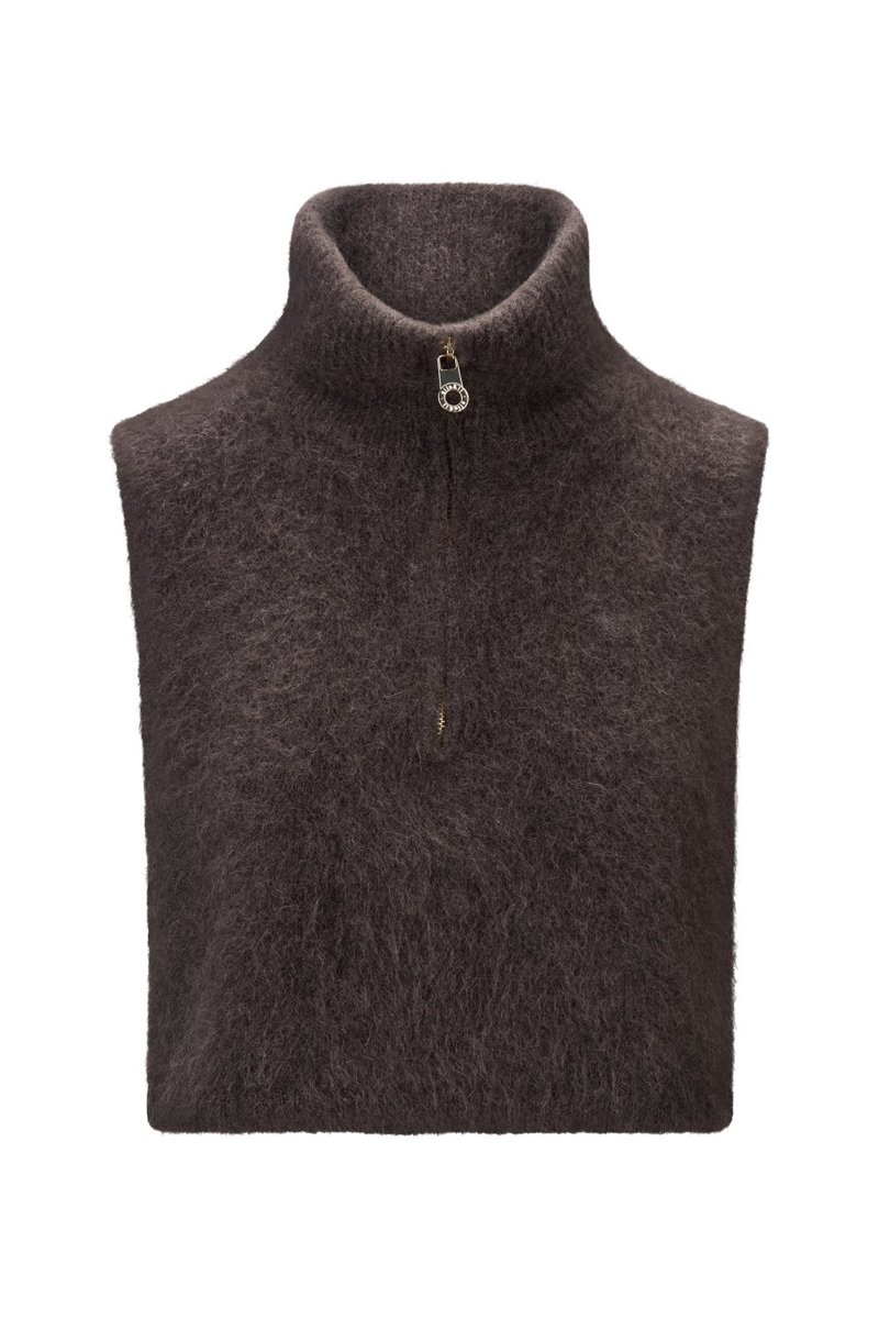 Belinda Chunky High Neck, Dark Brown - Image 2