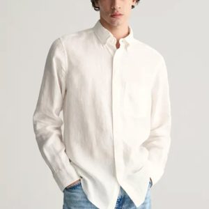 Reg Linen Shirt, White