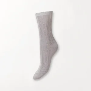 Glitter Drake Sock Silver Gray
