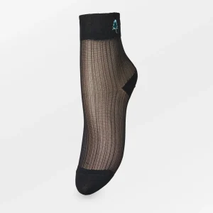 Bloomy Sheer Sock Black