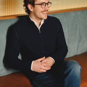 Hel Zip Cardigan, Mørk Blå