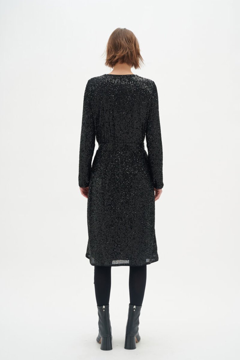 Jarjar IW Wrap Dress, Black - Image 6