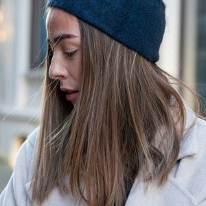 Juni Alpaca Head Band, Mørk blå