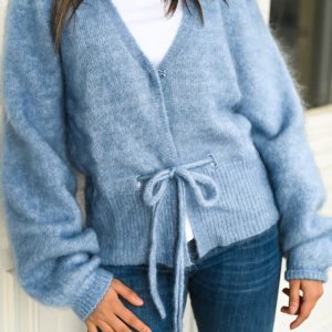 Malin Chunky Cardigan, Denim Blue