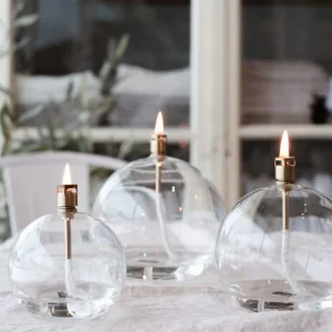 Oljelampe Round Brass Large